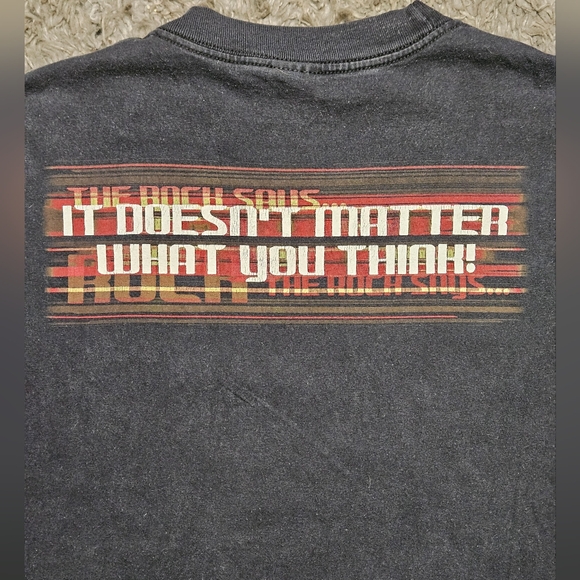 Vintage 2000 WWF Do You Smell What The Rock Is Cookin' Black T-Shirt X-Large - Picture 6 of 9